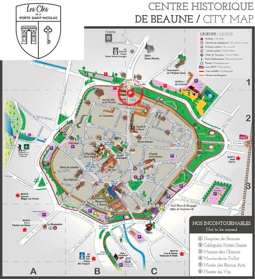 Les Cles De La Porte Saint-Nicolas - Parking - Centre Beaune  Eksteriør billede